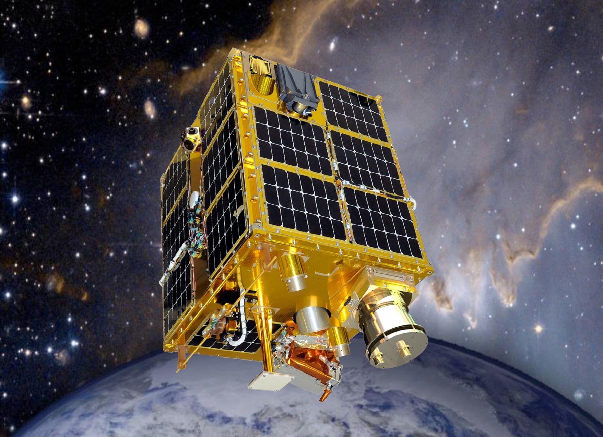 microsatellite, fastsat, artist, conception, space, orbit, technology