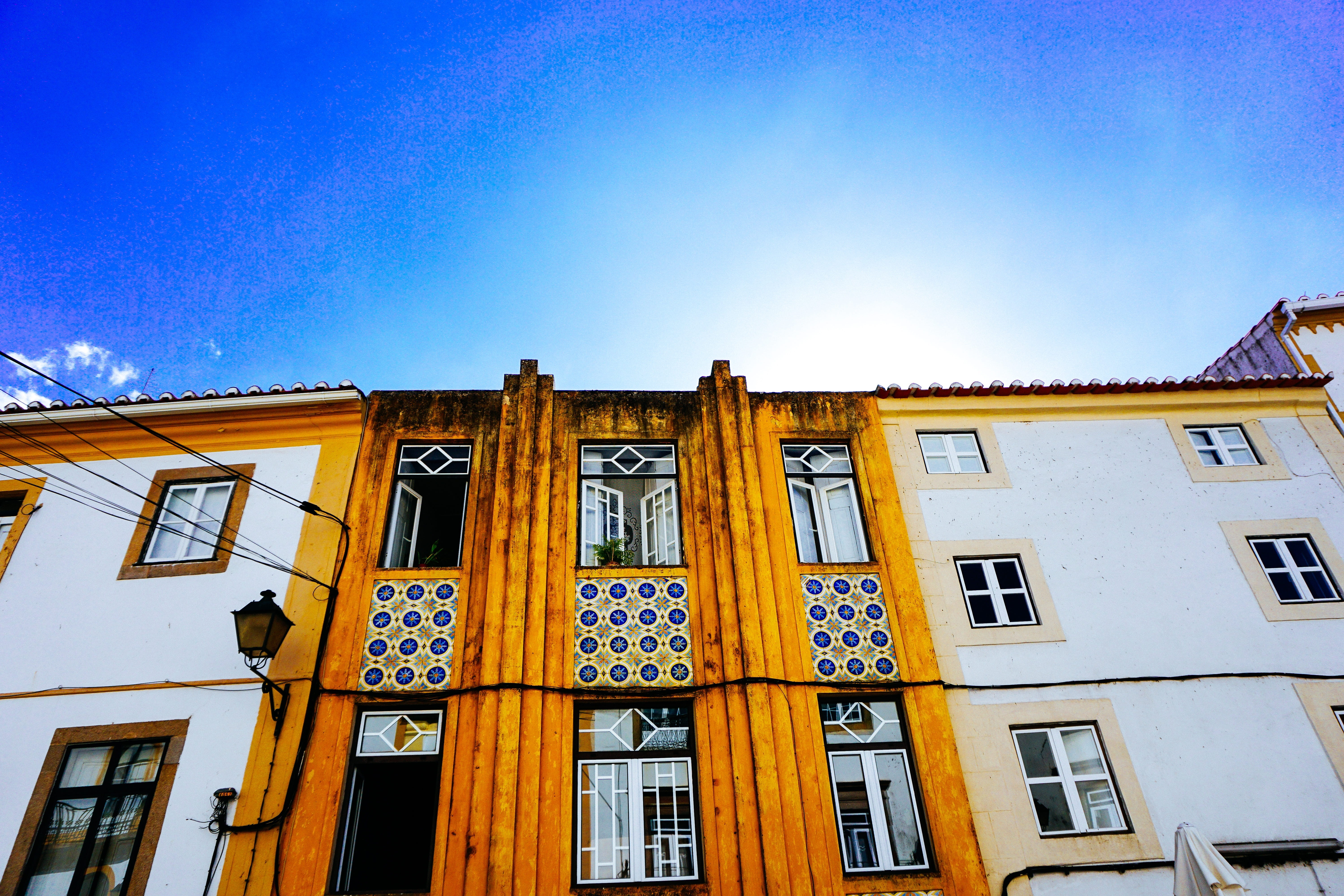 architecture, building, structure, blue, sky, clouds, window