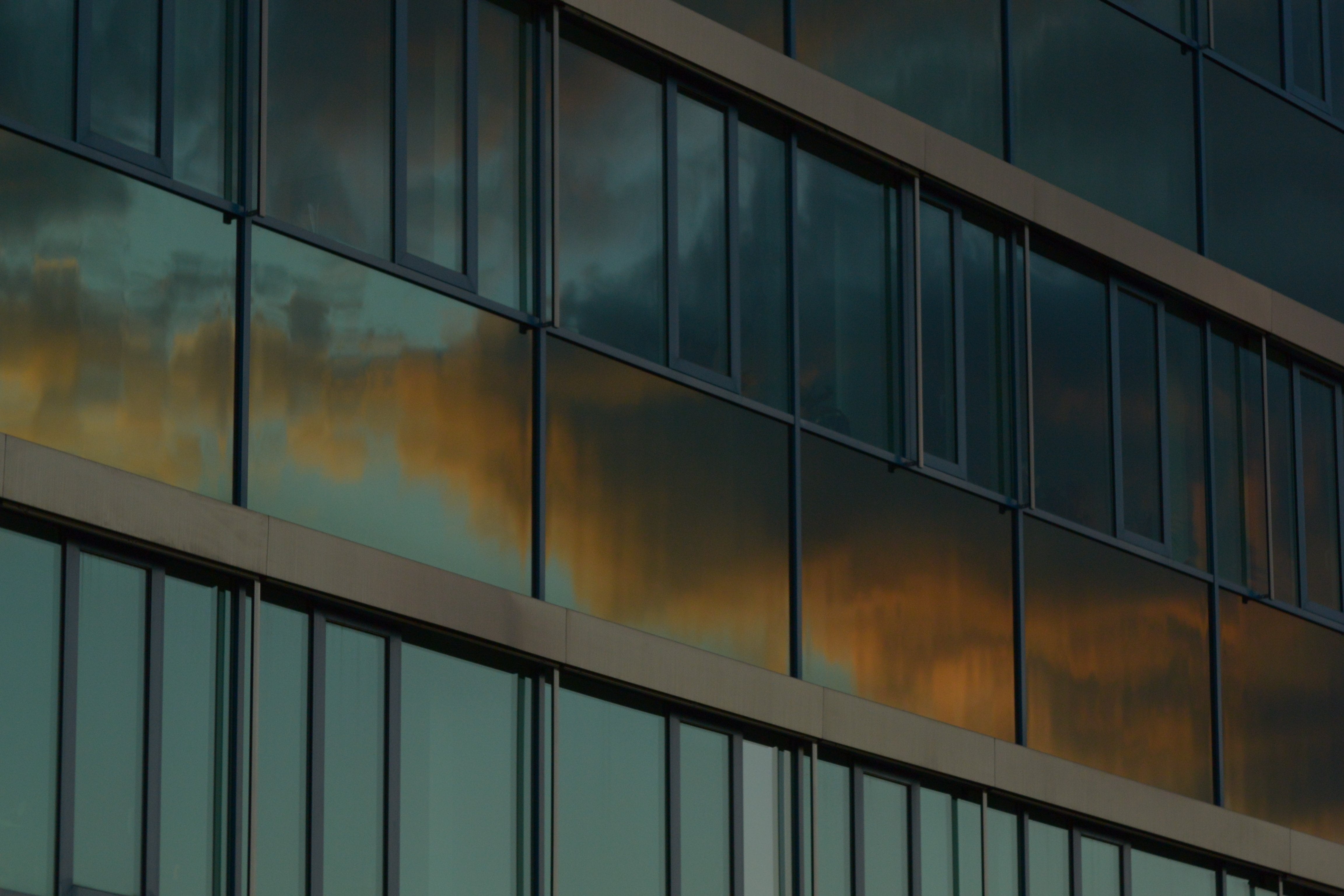 window, sky, reflection, architecture, sunset, built structure