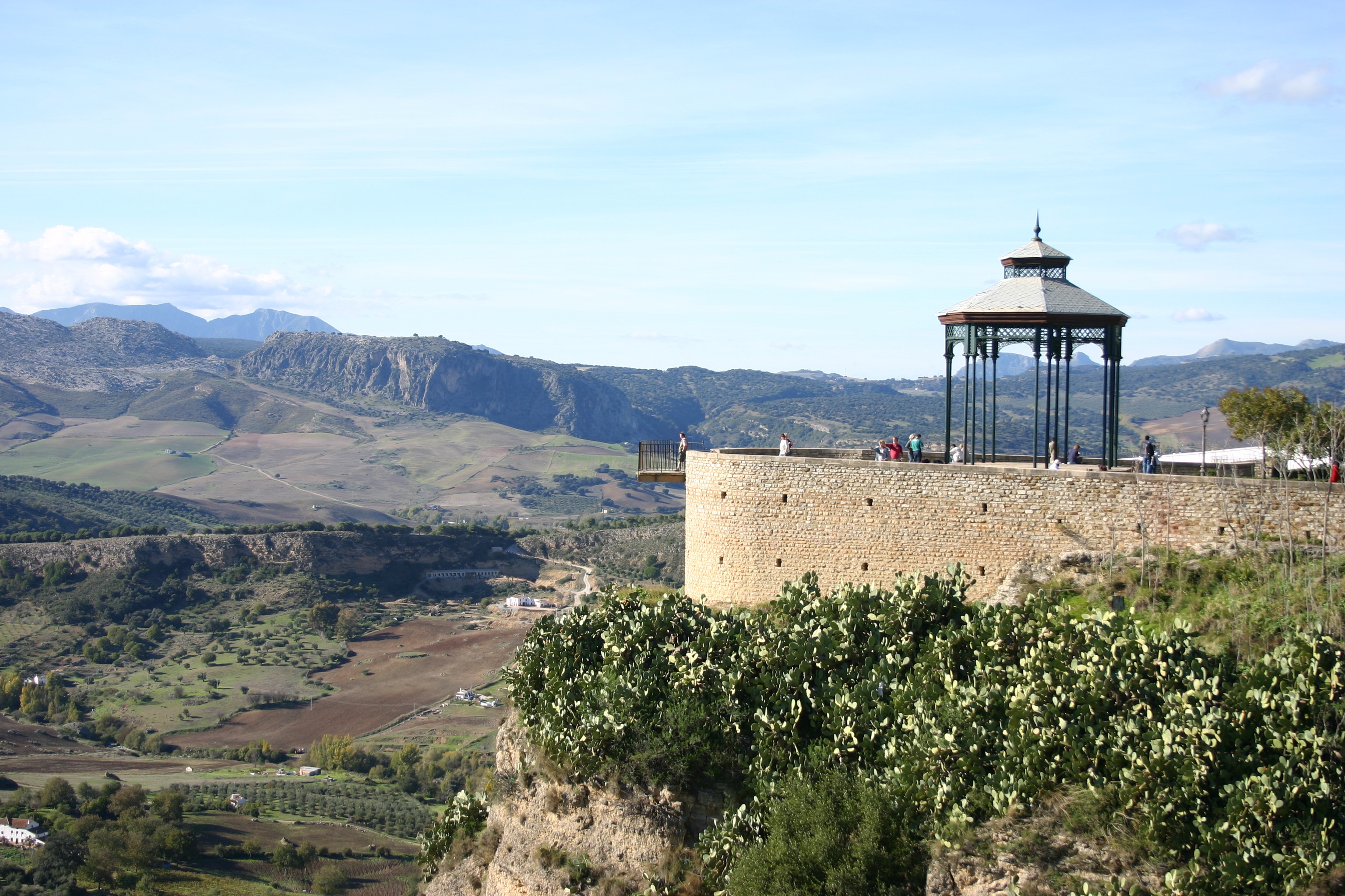 round, balcony, views, built structure, plant, architecture