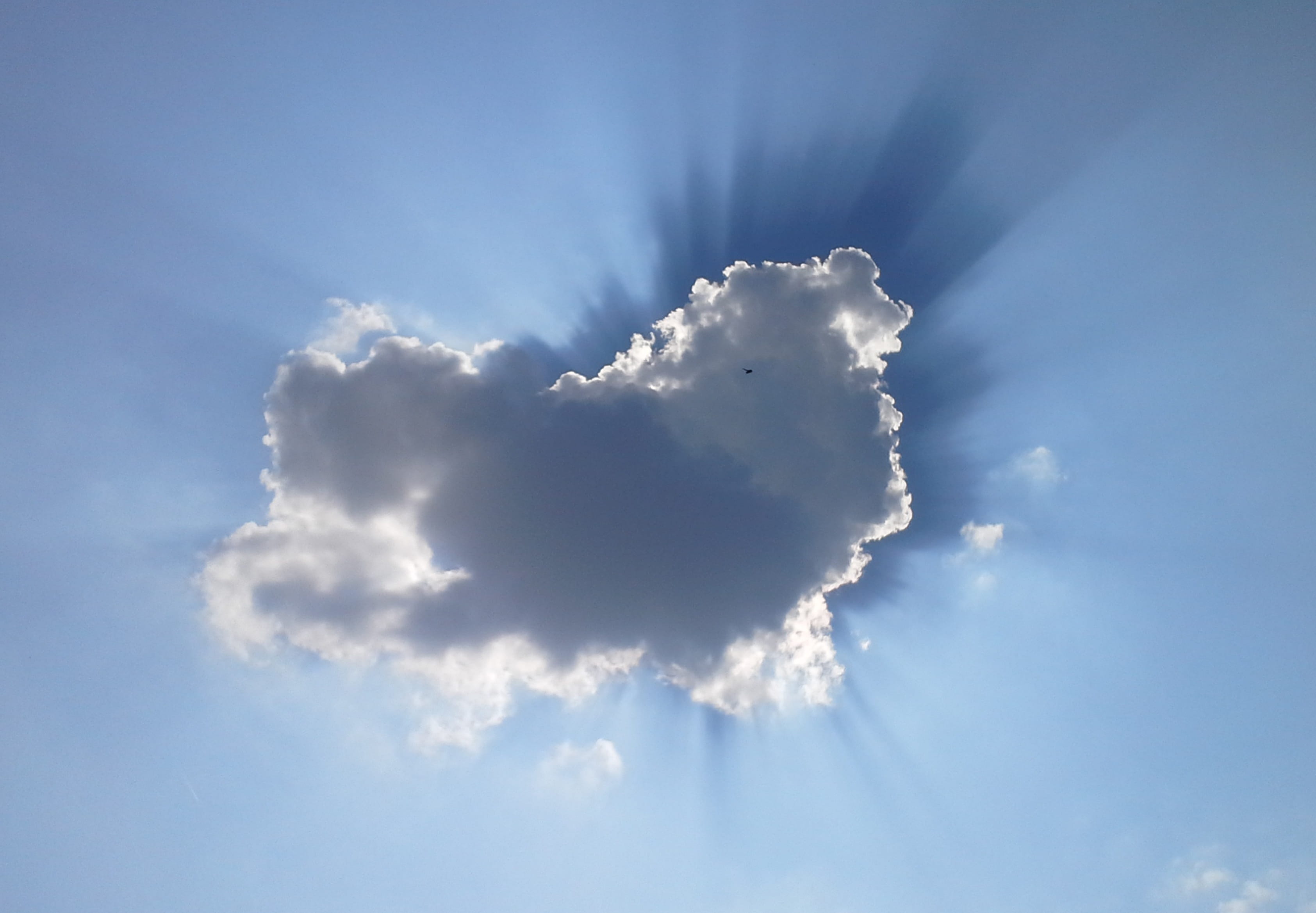 sky, cloud, clouds form, blue, cumulus clouds, dramatic, bright