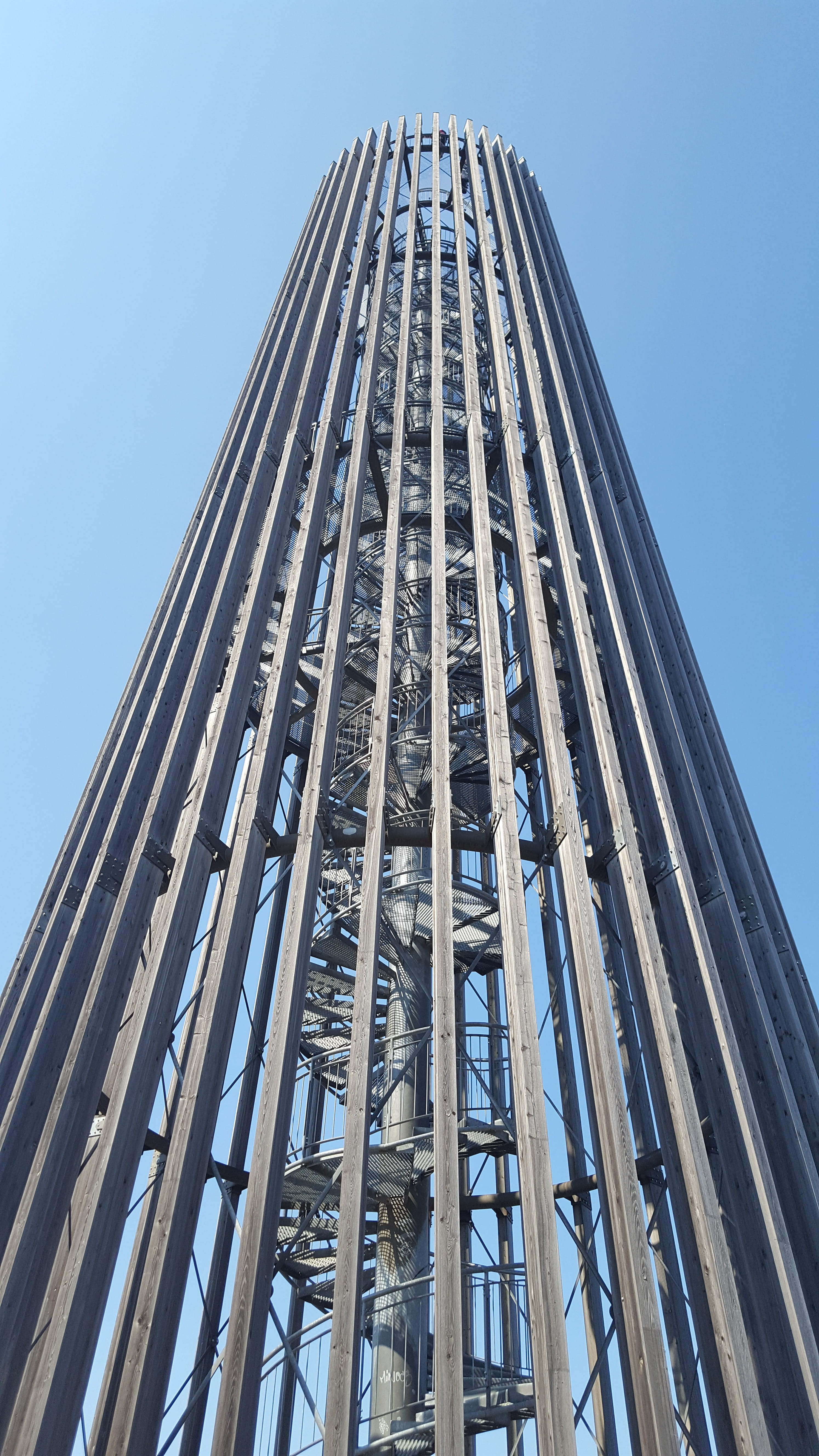 tower, view, sky, building, high, architecture, low angle view