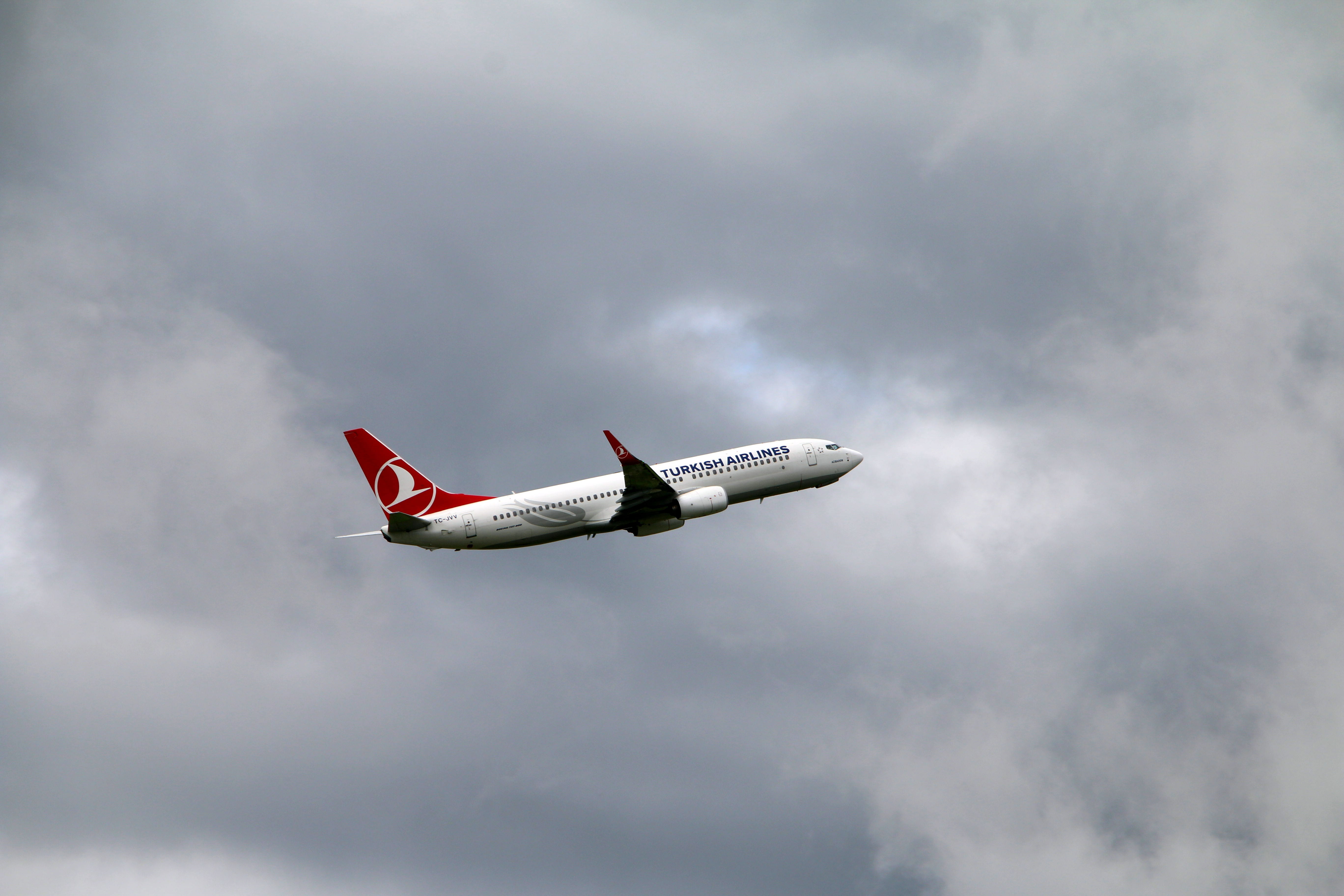 aircraft, jet, flight, clouds, turkish airlines, start, passenger aircraft