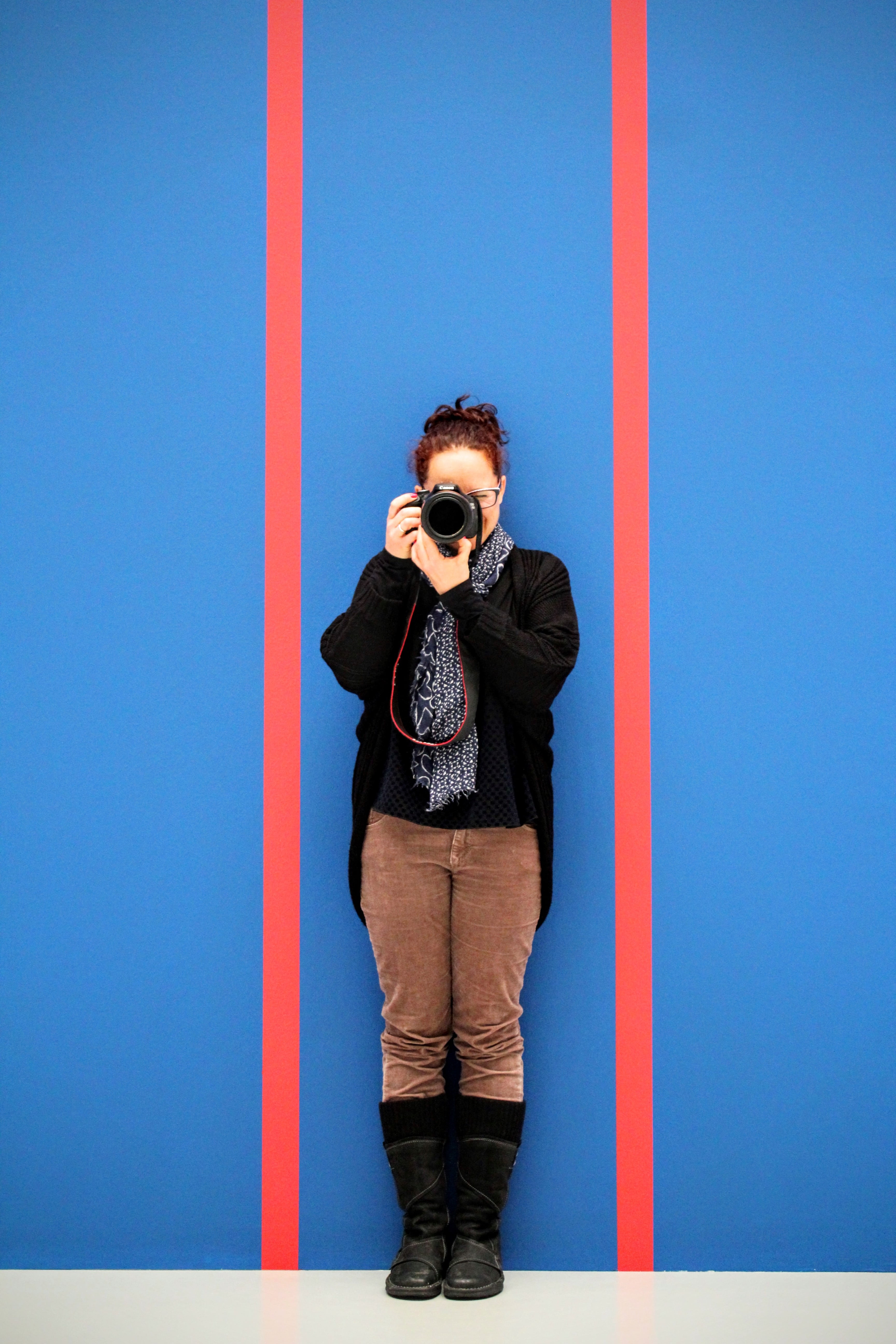 photographer, horizontal stripes, background, wallpaper, blue