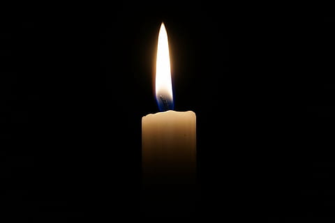 white candle stick, light, candlelight, flame, background, black background HD wallpaper