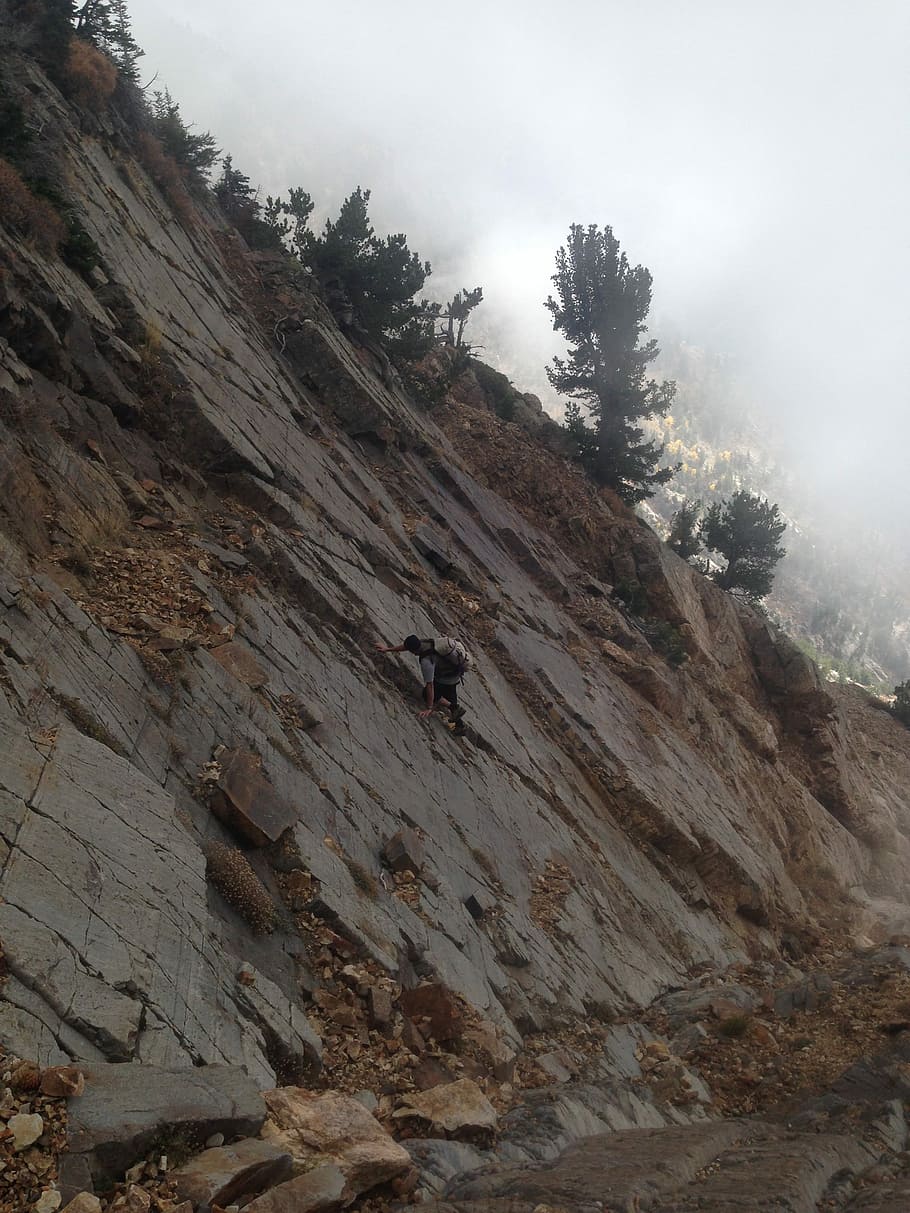 Mountains, Rocks, Climbing, Peak, landscape, extreme, climbing mountain HD wallpaper