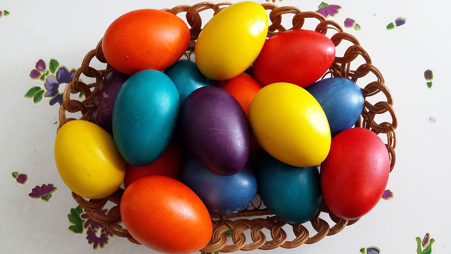 Easter Eggs, Holiday, bright colors, the colors of the rainbow HD wallpaper