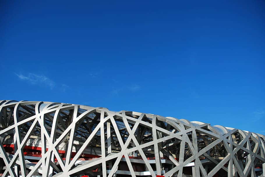 beijing, building, stadium, steel structure, architecture, built Structure HD wallpaper