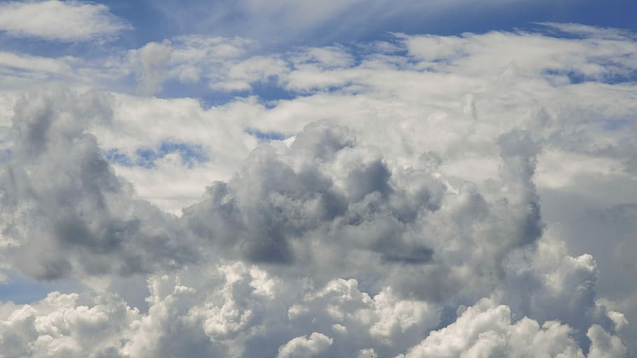 Sky, intense sky, clouds, storm clouds, nature, blue, weather HD wallpaper