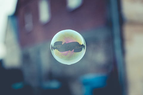 shallow focus photo of bubble, untitled, floating, reflection HD wallpaper