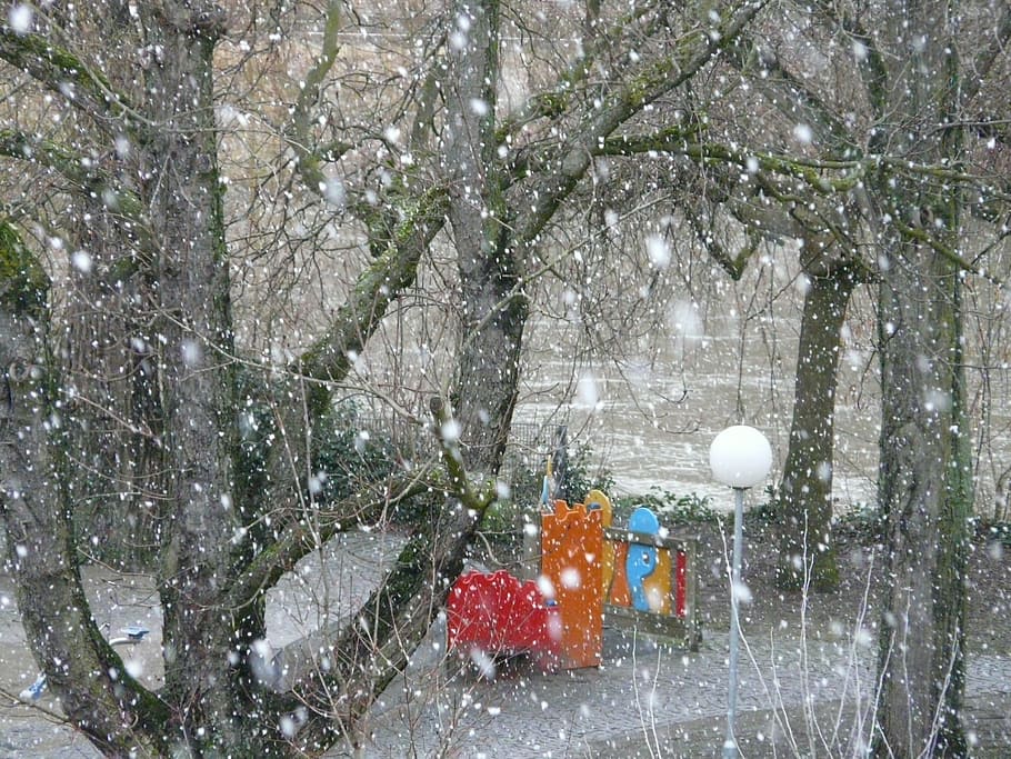 snowfall, snowflakes, blizzard, winter, winter dream, cold HD wallpaper