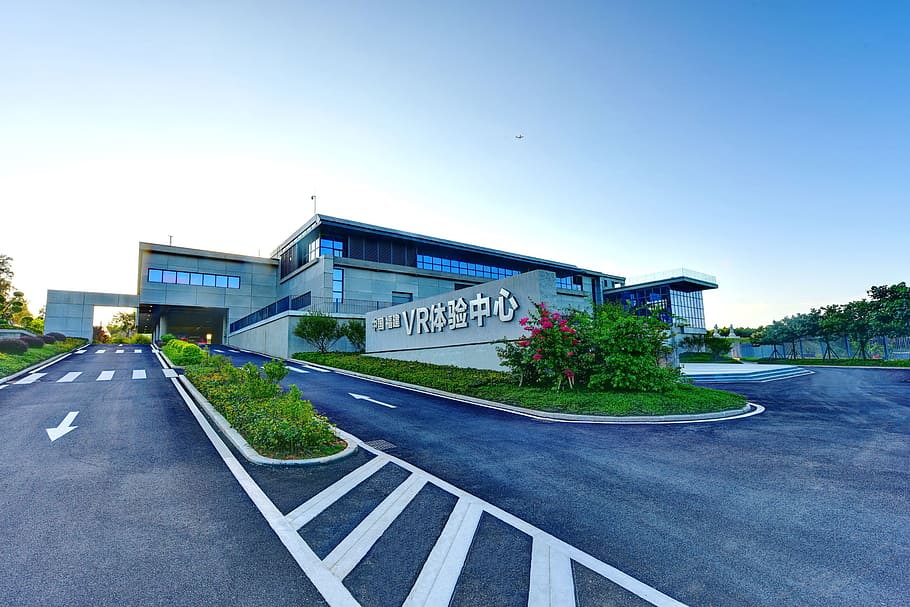 China, Vr, Base, Building, vr base, outdoors, blue, sky, architecture HD wallpaper
