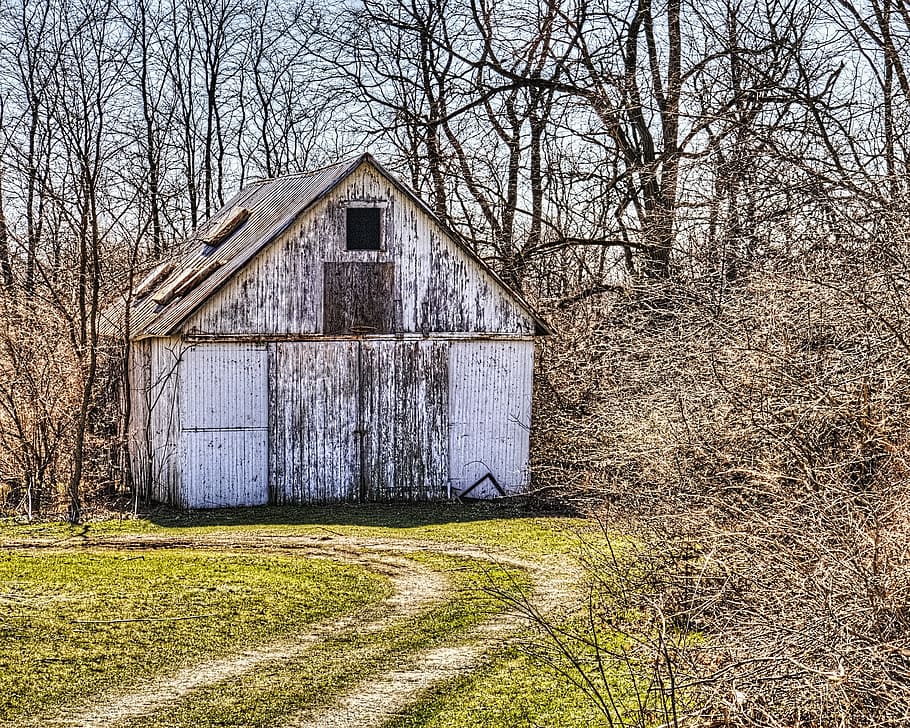 Hd Wallpaper: Barn, Rustic, Barns, Ohio, Digital Art, Rural, Scenic 