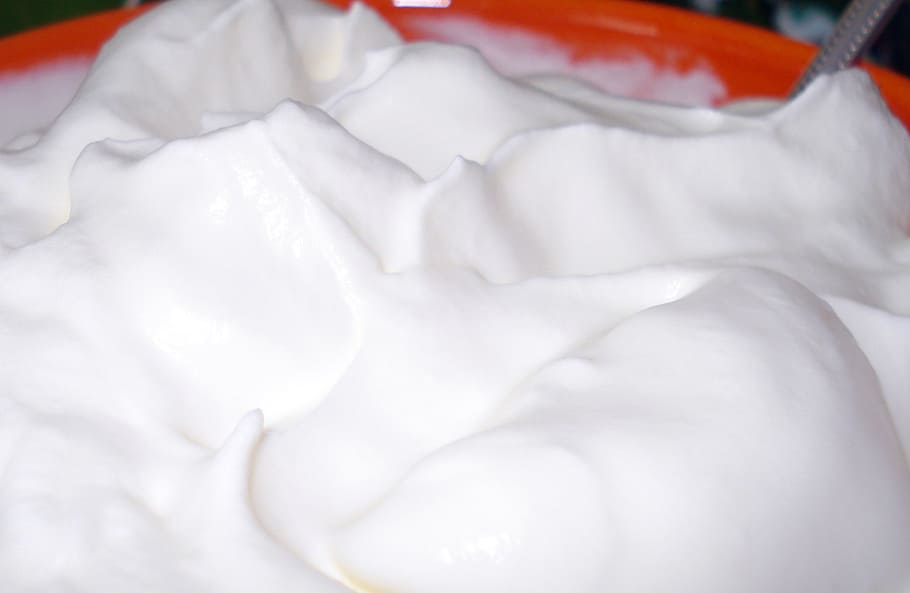 vanilla ice cream closeup photo, whipped cream, calories, kcal, HD wallpaper