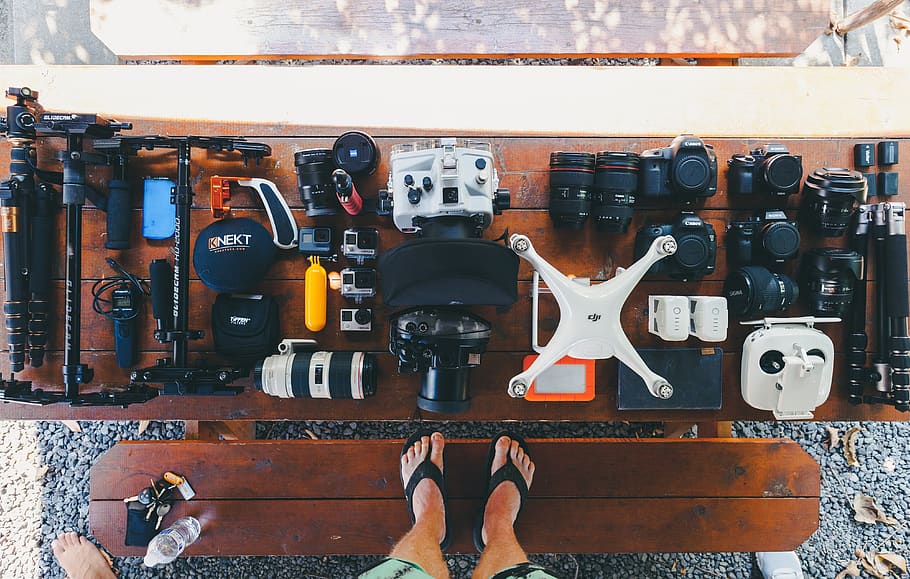 tripad, lens, osmo, camera, canon, dslr, photography, battery HD wallpaper
