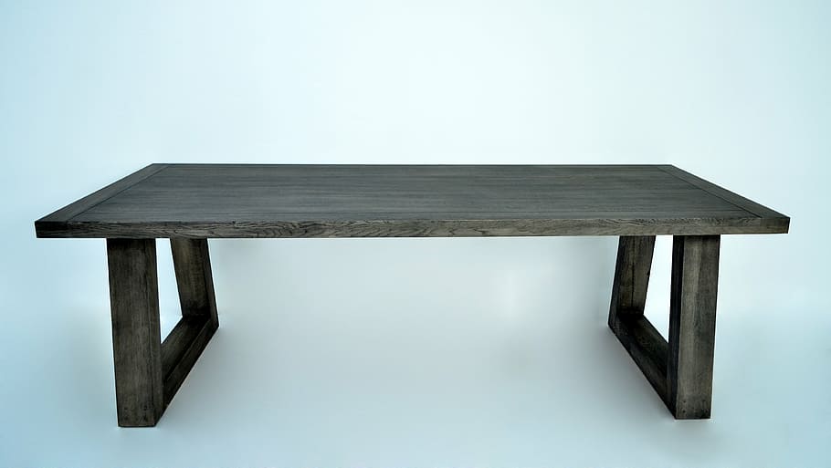 gray wooden table, solid, oak, built structure, no people, architecture HD wallpaper