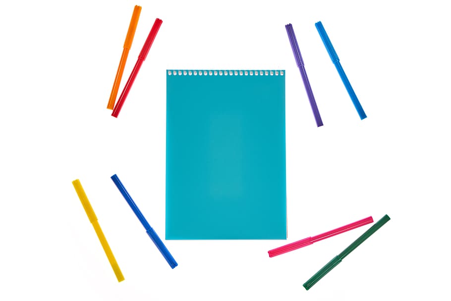 page, pen, colors, to write, note, paper, notebook, the work HD wallpaper