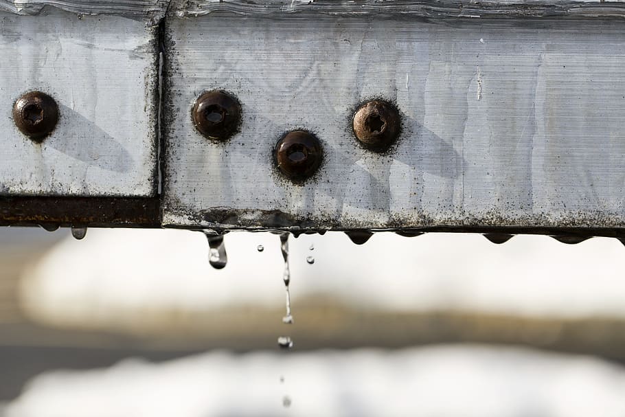 Metal, Texture, Dripping, Wet, Macro, closeup, screws, rust HD wallpaper