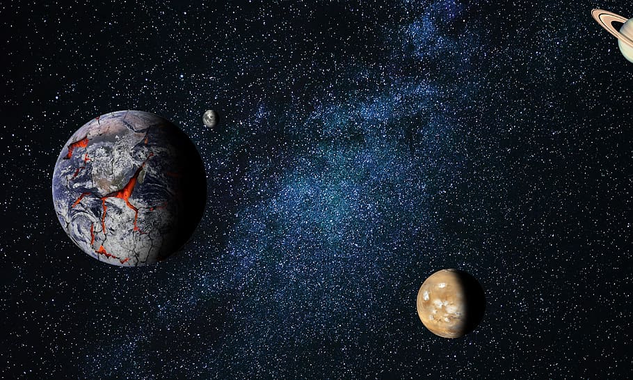 astronomy, moon, planet, desktop, space, star - space, nature HD wallpaper