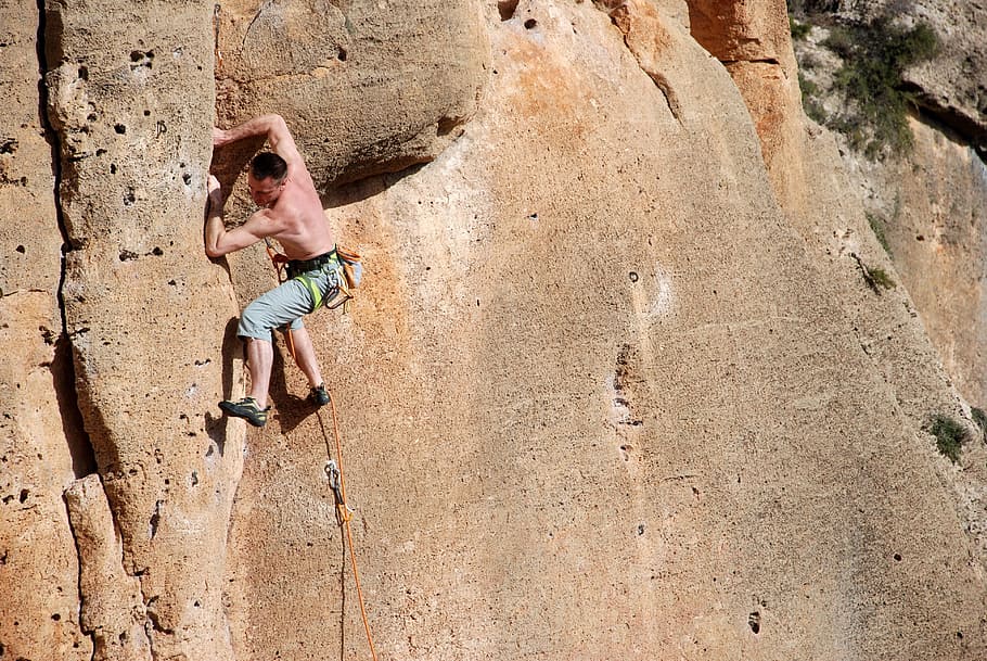 Climbing, Rope, Rocks, Spain, Montesa, espania, rock Climbing, HD wallpaper
