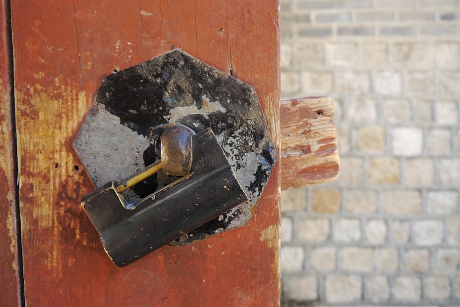 changdeokgung, knocker, lock, metal, close-up, day, no people HD wallpaper