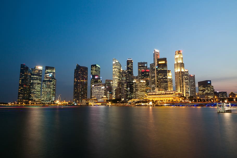 high-rise buildings, panoramic view of highrise building, city HD wallpaper