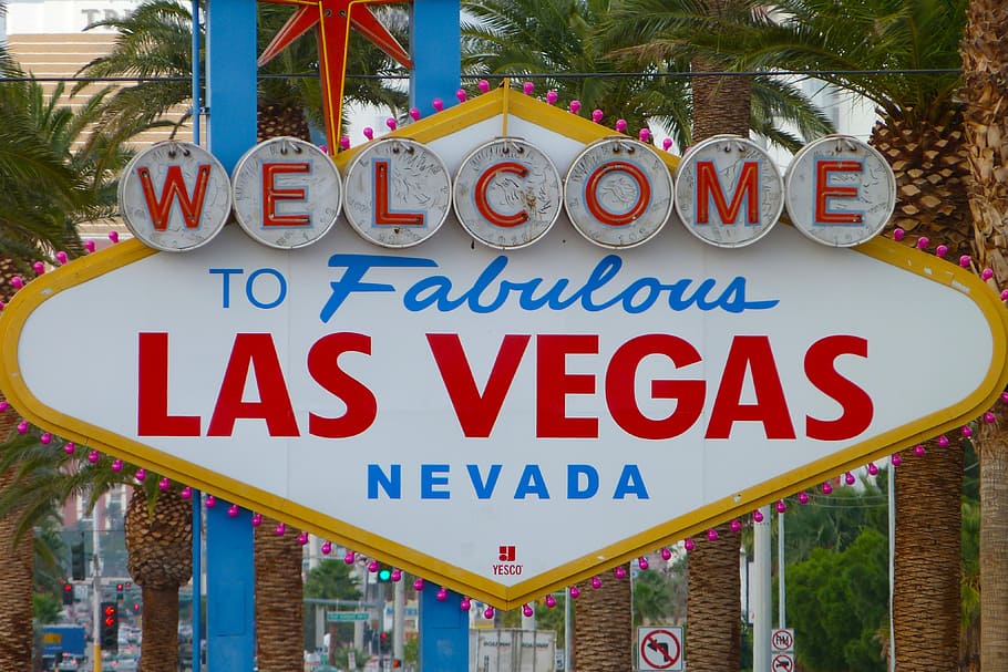 Welcome to Fabulous Las Vegas Neon Sign Wall Mural Wallpaper