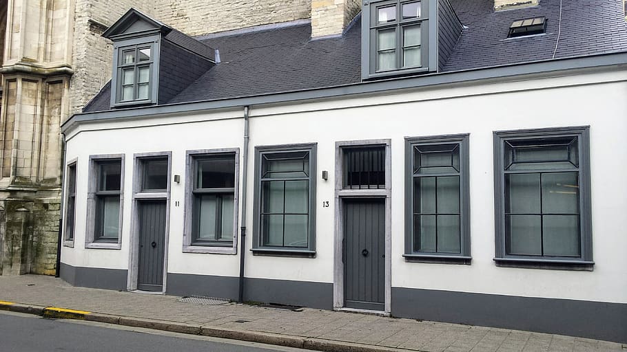 house, facade, old buildings, architecture, belgium, antwerp HD wallpaper
