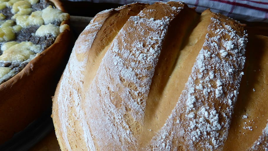 bread, yeast bread, dough, crispy, mealy, flour, bake your own HD wallpaper
