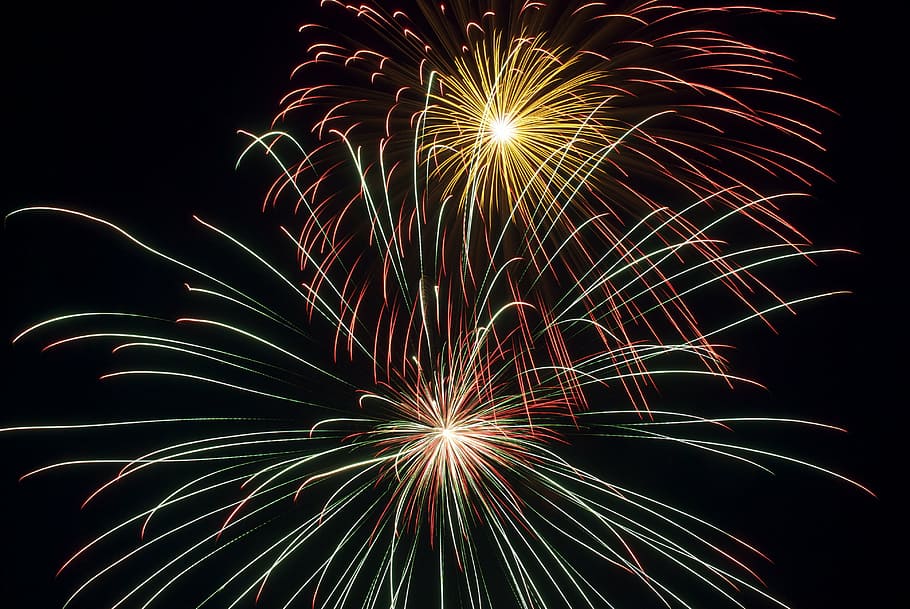 low-angle shot photography of fireworks, explosion, celebration HD wallpaper