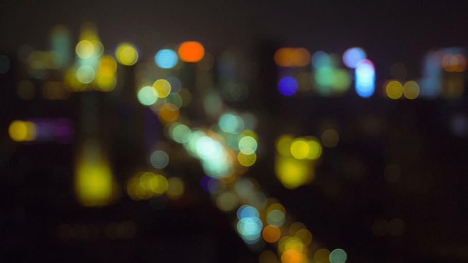 nanning, night view, beautiful, illuminated, defocused, city HD wallpaper