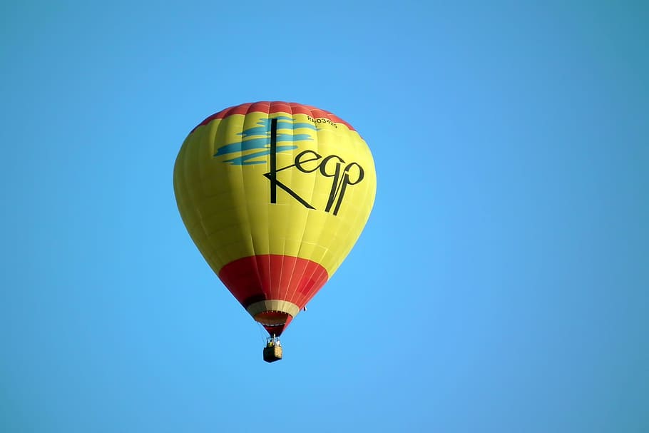 Balloon, Journey, Fly, Transport, sky, yellow, blue, day, bright HD wallpaper