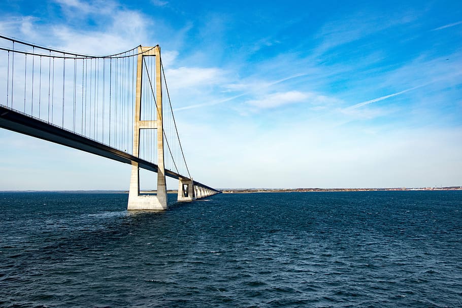 bridge, baltic sea, sky, famous Place, bridge - Man Made Structure HD wallpaper