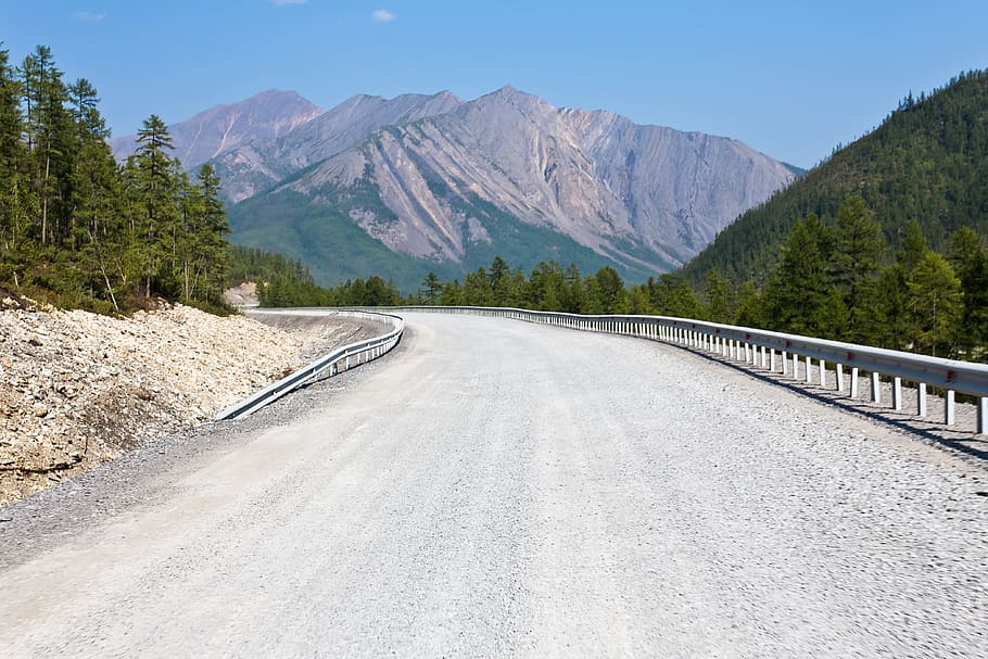 Free Download HD   Road Kolyma Mountain Forest Sky   Road Kolyma Mountain Forest 