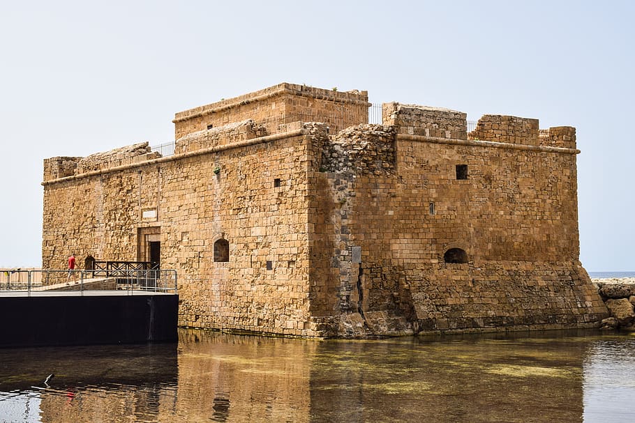 Cyprus, Paphos, Castle, Fortress, history, historic, landmark, HD wallpaper