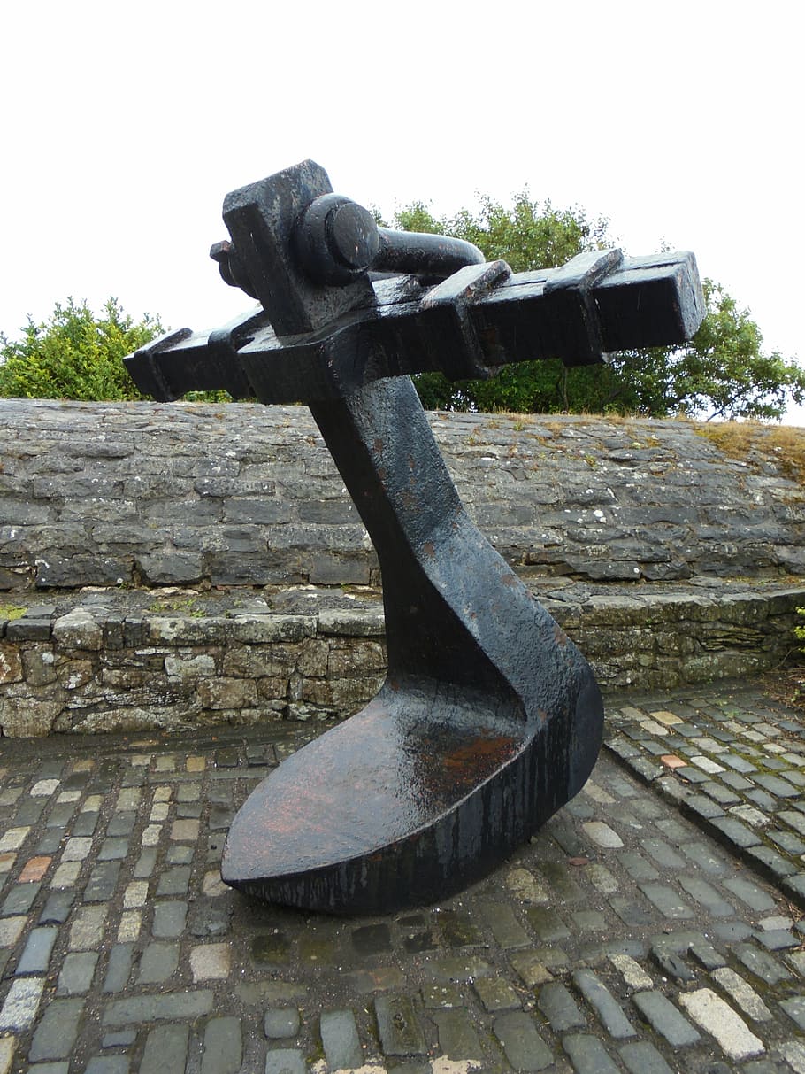 anchor, statue, monument, landmark, no people, day, architecture HD wallpaper