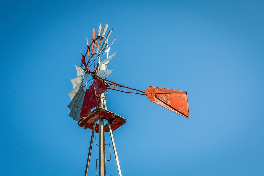 focus photo of brown windmill, windmill vane, structure, weathered structure HD wallpaper