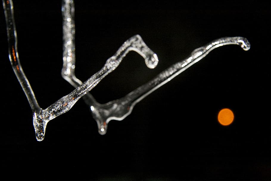 icicle, water, cold, black background, cold temperature, ice HD wallpaper