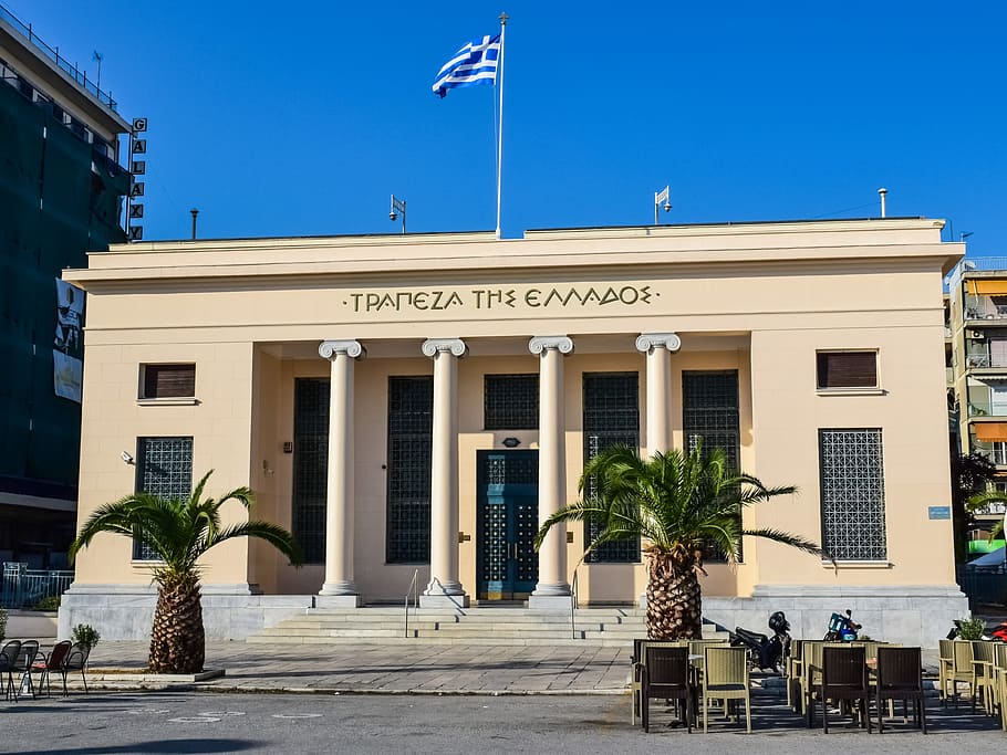 greece, volos, bank of greece, building, architecture, neoclassic, HD wallpaper