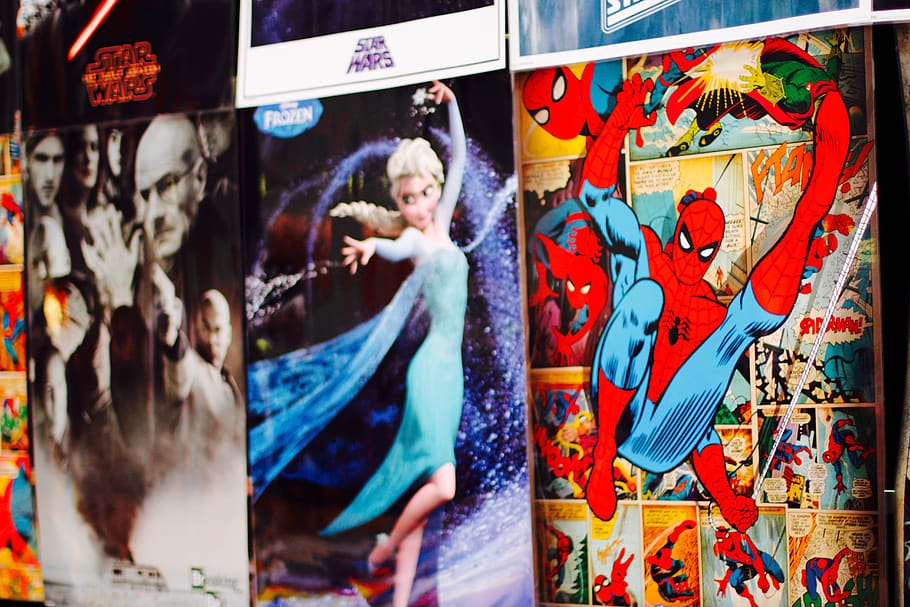 folders, comiccon, dortmund, fair, figures, spiderman, event, HD wallpaper