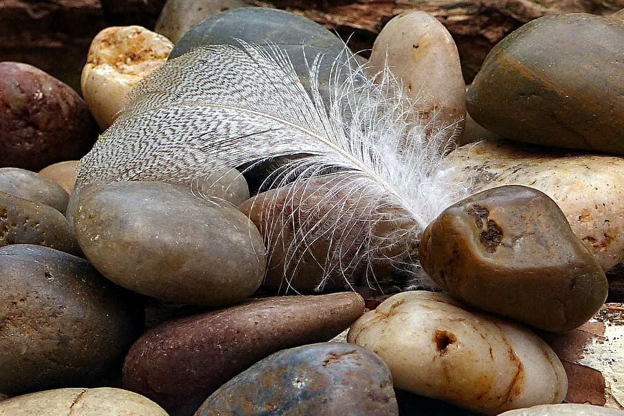 nature, cairn, spring, slightly, stones, feather, food, freshness HD wallpaper