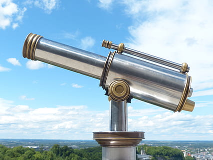 stainless steel telescope, by looking, view, binoculars, optics HD wallpaper