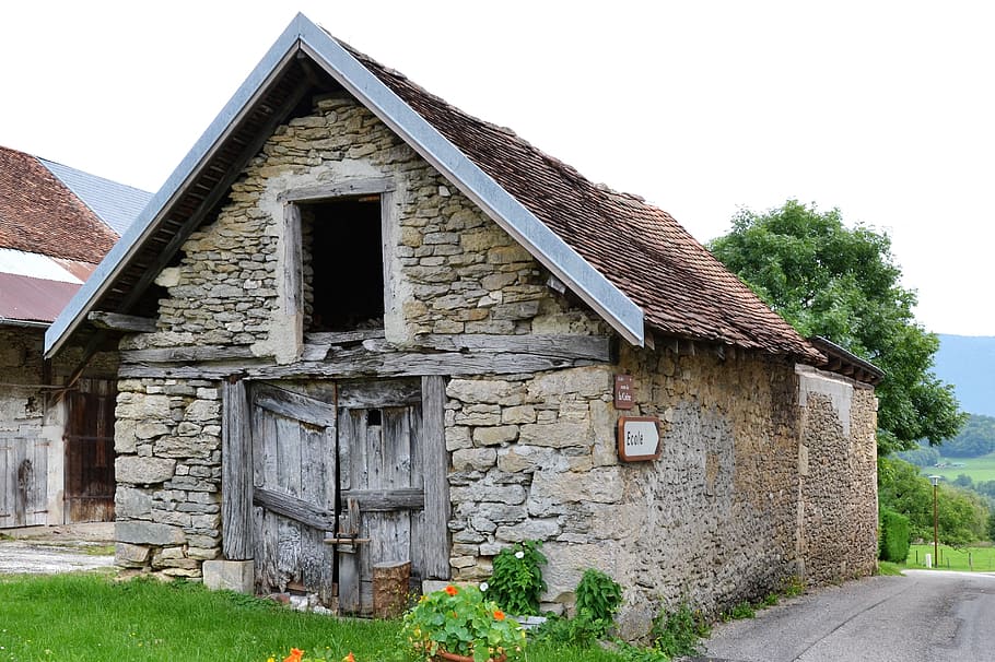 barn, doors, tournus, architecture, built structure, building exterior HD wallpaper