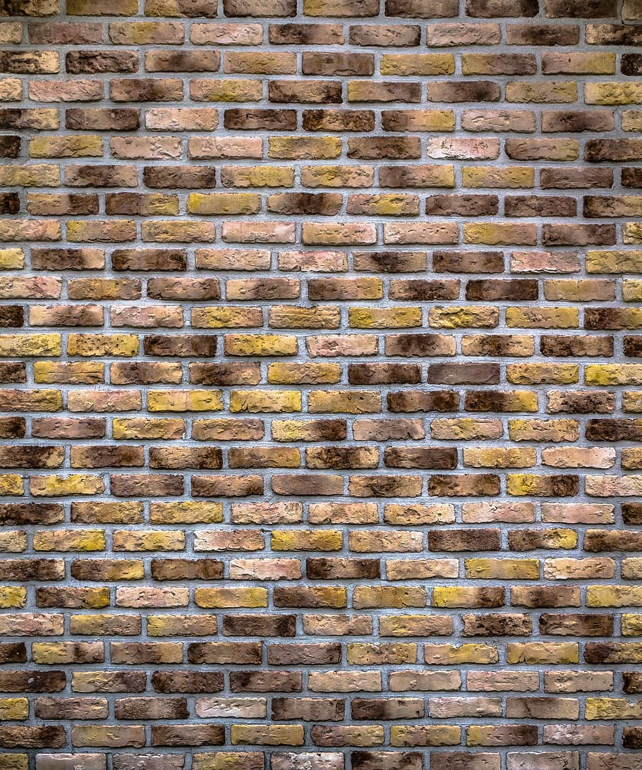 brown concrete brick cuddling, wall, rectangle, square, interior, HD wallpaper