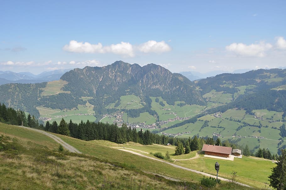 austria, alpine, mountains, panorama, nature, summer, mountain landscape HD wallpaper