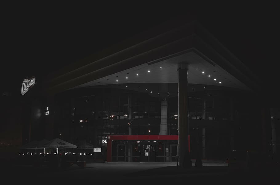 construction, architecture, night, darkness, building, evening HD wallpaper