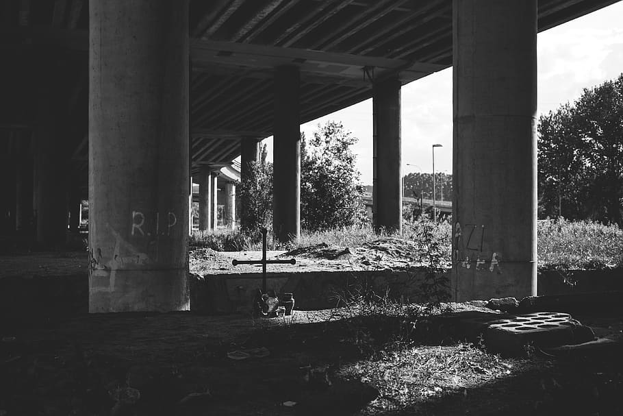architecture, infrastructures, bridge, expressways, posts, beams HD wallpaper