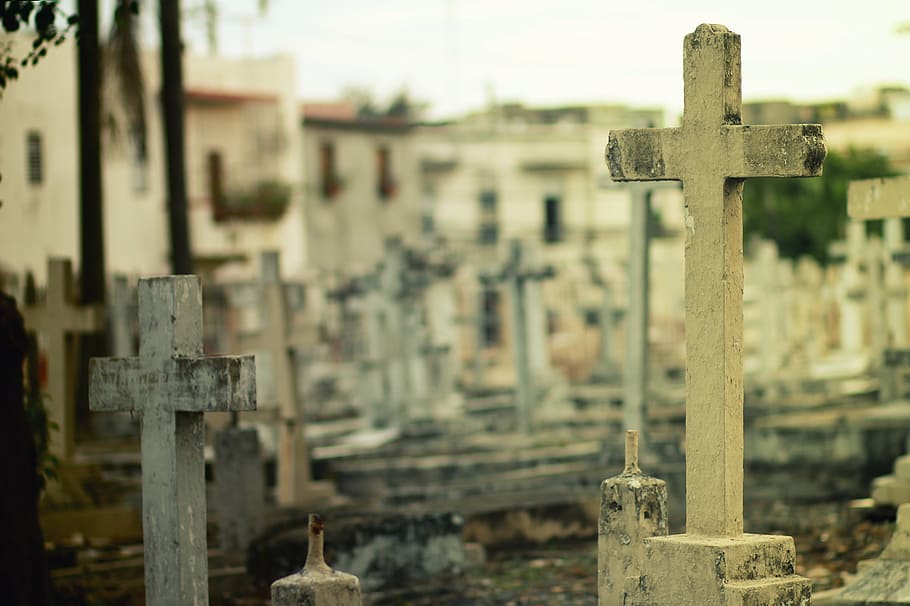 cemetery, crosses, graveyard, religion, spirituality, belief HD wallpaper