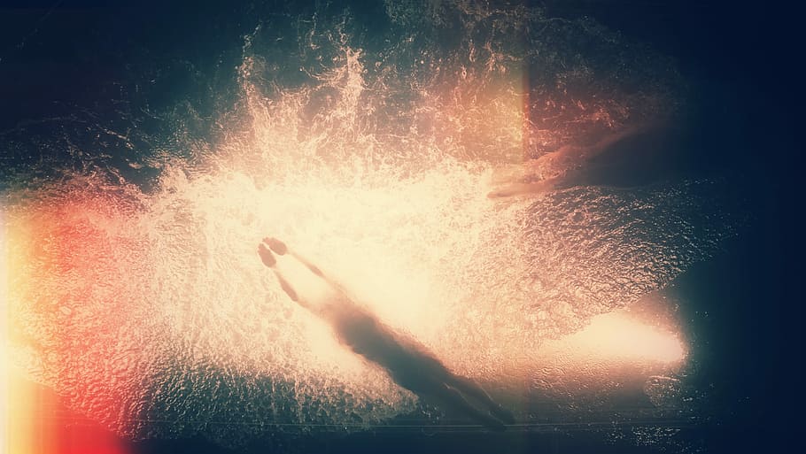 Swimming, Water, feeling, arts culture and entertainment, night HD wallpaper