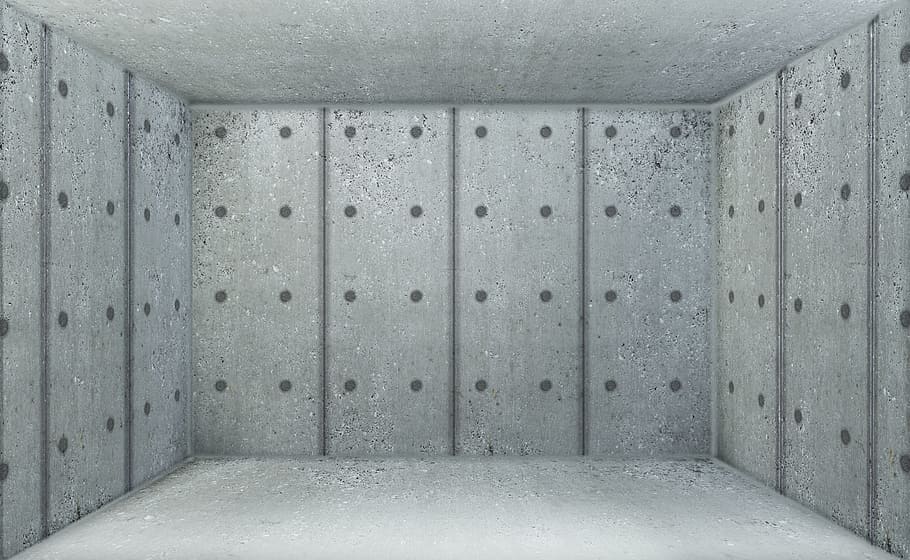 gray wallpaper, concrete, space, empty, fair faced concrete, interior, HD wallpaper